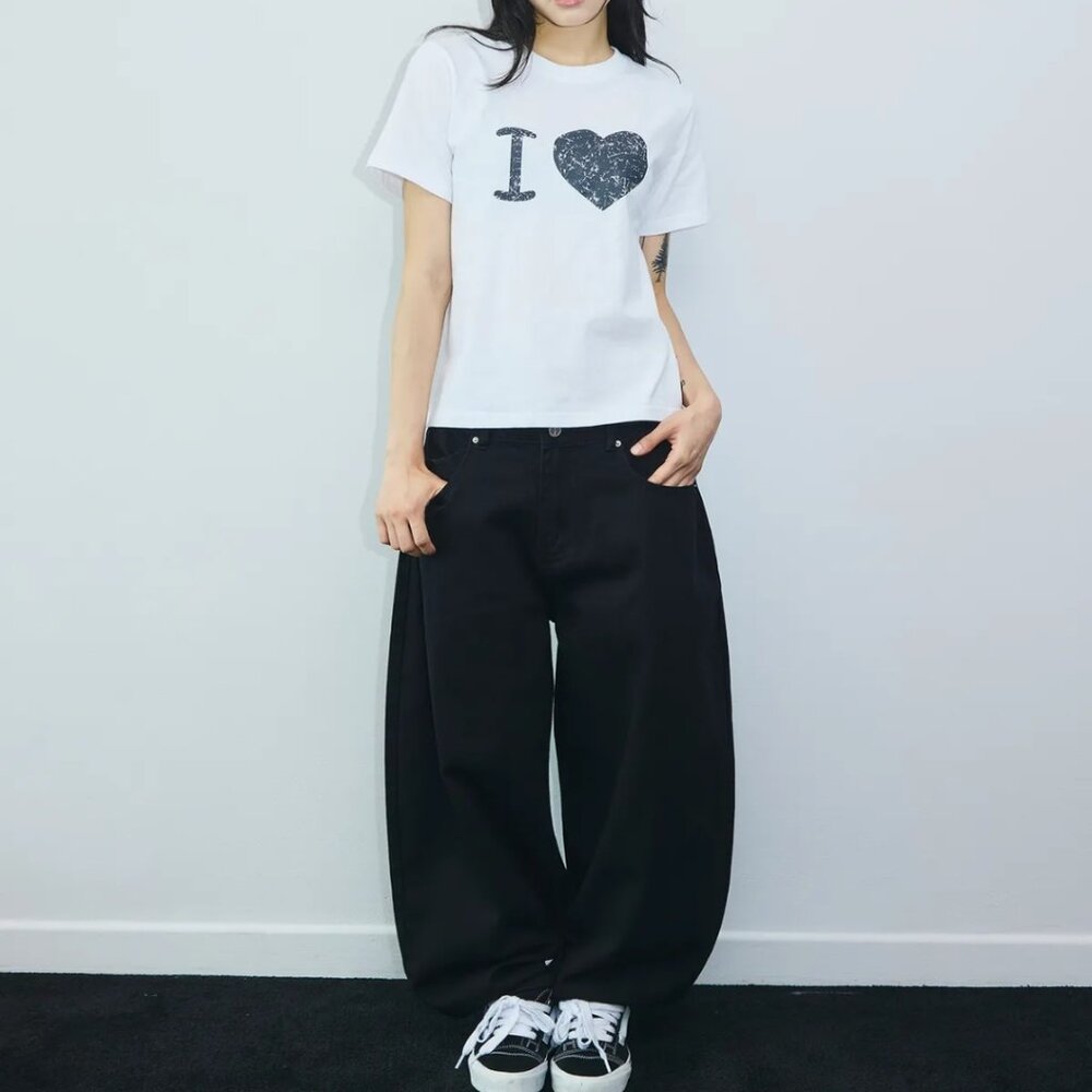 Cotton balloon fit jeans